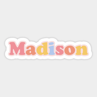 Madison Pastel Letters Sticker